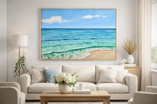 Coastal Ocean Waves Gallery-Wrapped Canvas Print