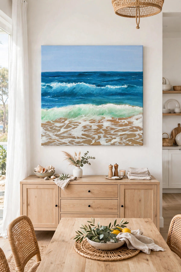 Ocean Rhythm | Ocean Waves Canvas Wall Art