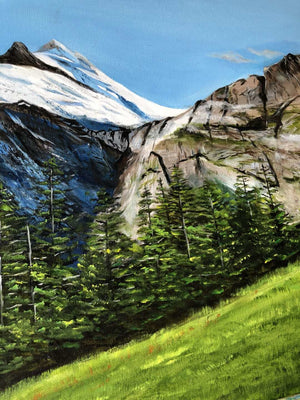 "Mountain, Inner Peace" Original Oil Painting