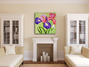 Irises' Love Art Print