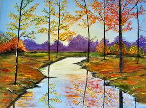 "Fall in Love" 40" X 30" Original Oil Painting