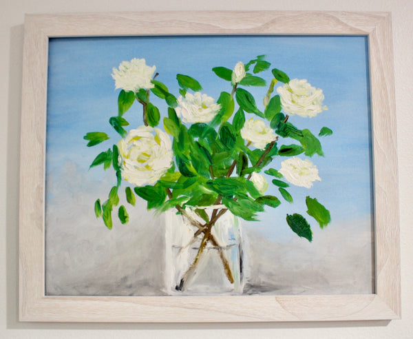 "White Roses" Art Print