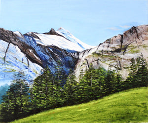 "Mountain, Inner Peace" Original Oil Painting