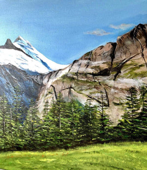 "Mountain, Inner Peace" Original Oil Painting