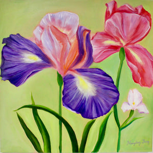 Irises' Love Art Print