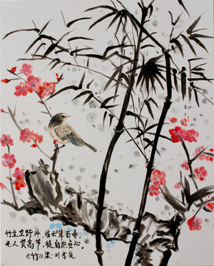 Bamboo Grove Original Oil Painting
