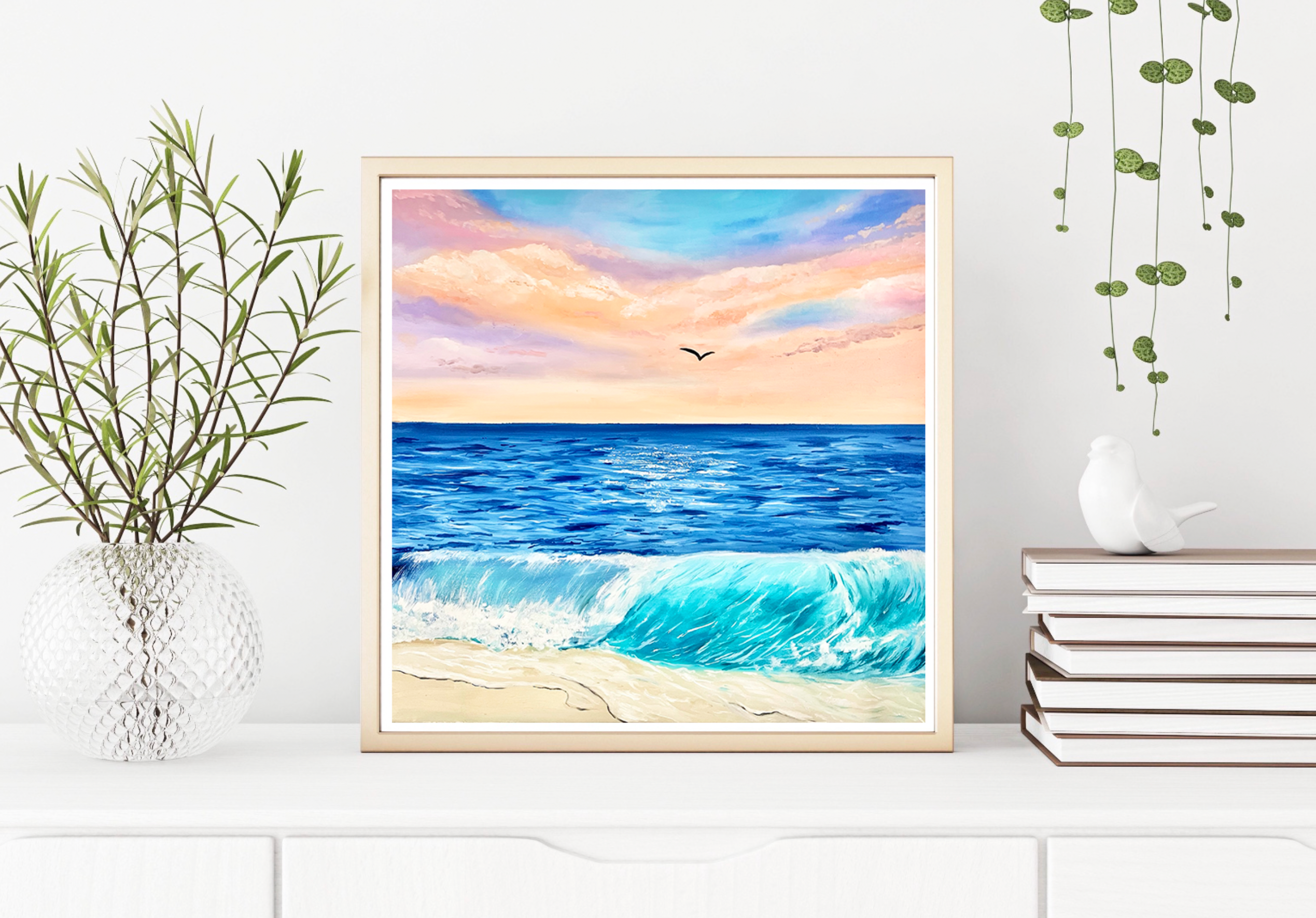 Ocean Blue Oil Painting - Mengting Dream Gallery