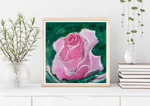 Pink Rose Oil Painting