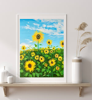 Sunflower Field Oil Painting