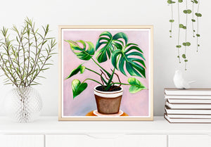 Monstera Oil Painting