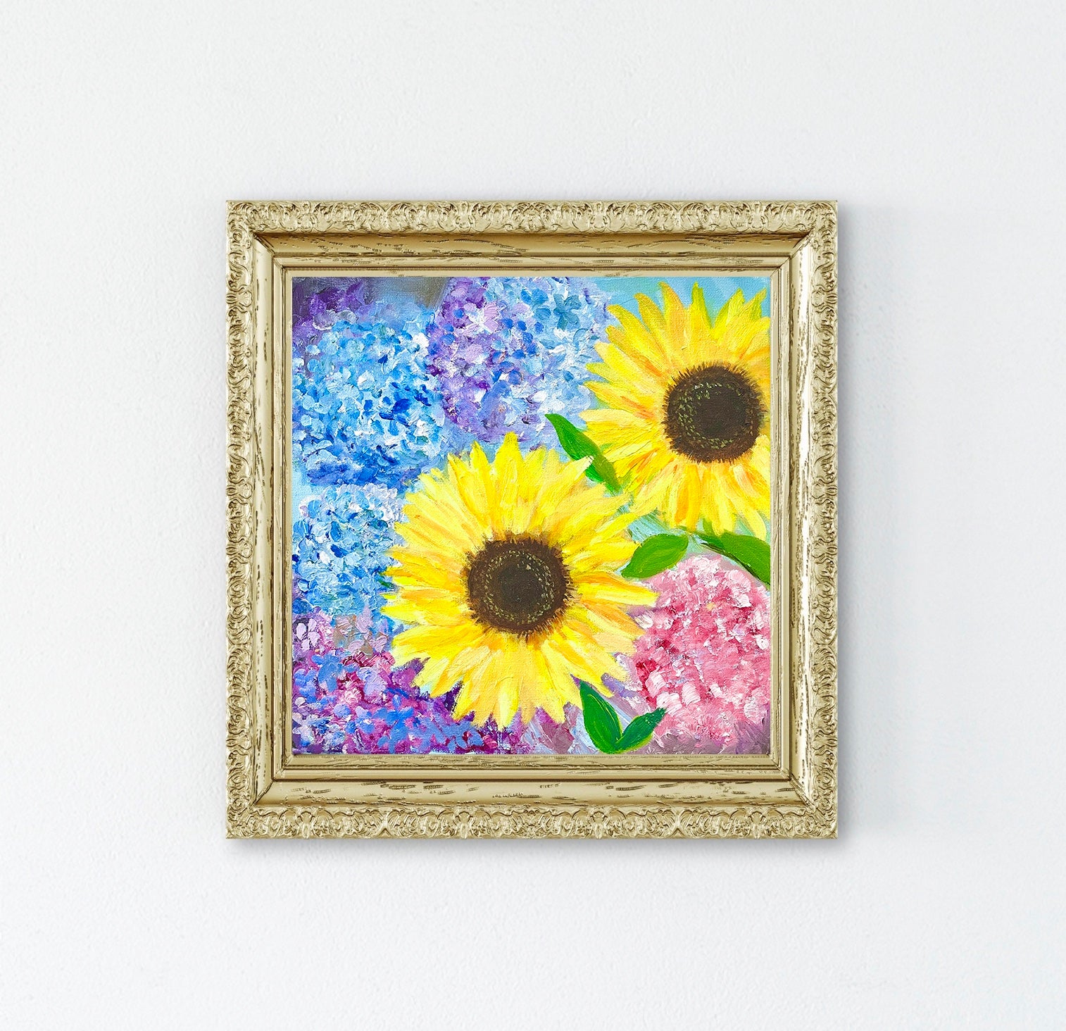 Sunflowers Original Oil Painting - Mengting Dream Gallery