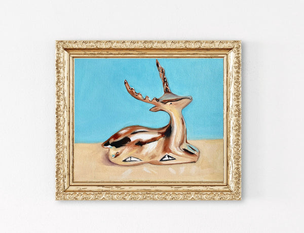 Deer Oil Painting