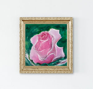 Pink Rose Oil Painting